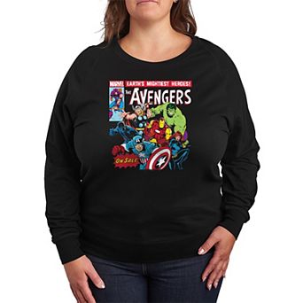 Plus Size Marvel The Avengers French Terry Long Sleeve Tee