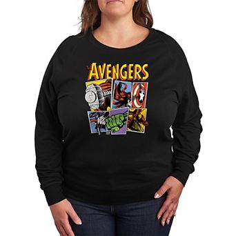 Plus Size Marvel The Avengers French Terry Long Sleeve Tee