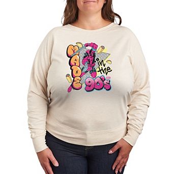 Plus Size Marvel Deadpool Made In Marvel The 90's French Terry Long Sleeve Tee