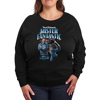 Plus Size Marvel The Fantastic Four: First Steps Mr. Fantastic Bootleg French Terry Long Sleeve Tee