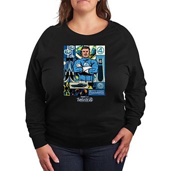 Plus Size Marvel The Fantastic Four: First Steps Mr. Fantastic French Terry Long Sleeve Tee