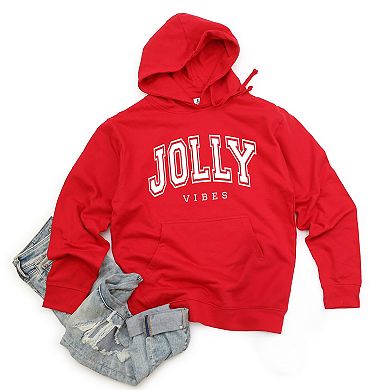 Simply Sage Market Jolly Vibes Varsity Thick Outline Hoodie