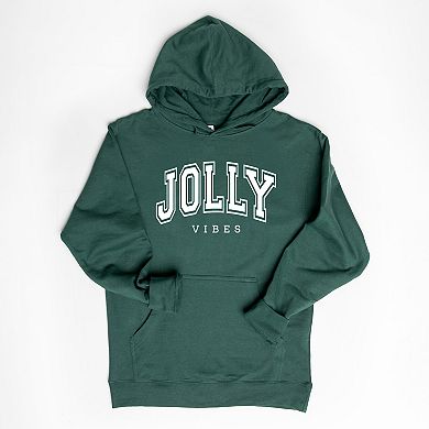 Simply Sage Market Jolly Vibes Varsity Thick Outline Hoodie