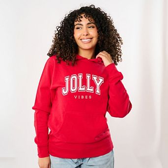 Simply Sage Market Jolly Vibes Varsity Thick Outline Hoodie