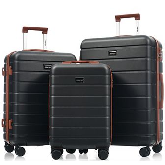 Merax ABS Travel Luggage Set , 3 pc TSA Lock Suitcase Ensemble with 20,24,28 Inch
