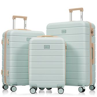 Merax ABS Travel Luggage Set , 3 pc TSA Lock Suitcase Ensemble with 20,24,28 Inch