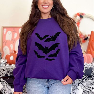 Halloween Bats Distressed - Womens Sweatshirt