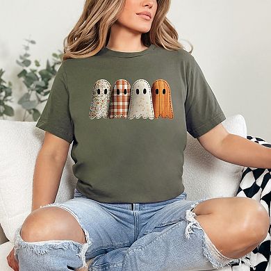 Four Ghosts Shadow Quilted Printed - Womens Short Sleeve Tee