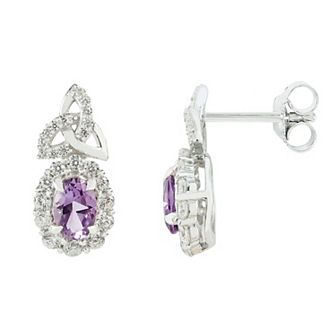 SIRI USA by TJM Sterling Silver Amethyst Earrings