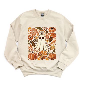 Ghost Floral Collage - Womens Sweatshirt