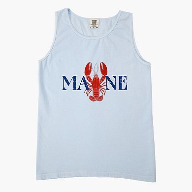 Maine Lobster - Women's Garment Dyed Graphic Tank Top