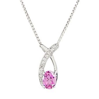 SIRI USA by TJM Sterling Silver Gemstone Pendant Necklace with 18-Inch Chain