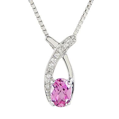 SIRI USA by TJM Sterling Silver Gemstone Pendant Necklace with 18-Inch Chain