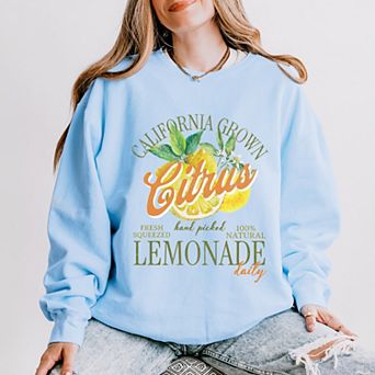Simply Sage Market California Grown Lemonade Lightweight Garment Dyed Sweatshirt