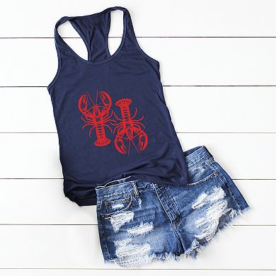 Two Lobsters - Womens Racerback Tank