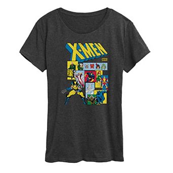Women's Marvel X-Men Retro Comic Characters Graphic Tee