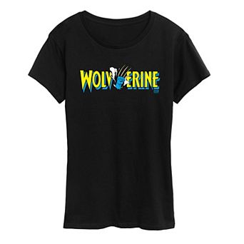 Women's Marvel Wolverine Claw Logo Graphic Tee