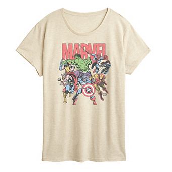 Women's Marvel Comic Vintage Graphic Tee