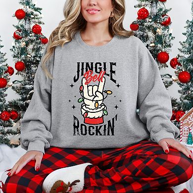 Jingle Bell Rockin' Santa Glove - Womens Sweatshirt