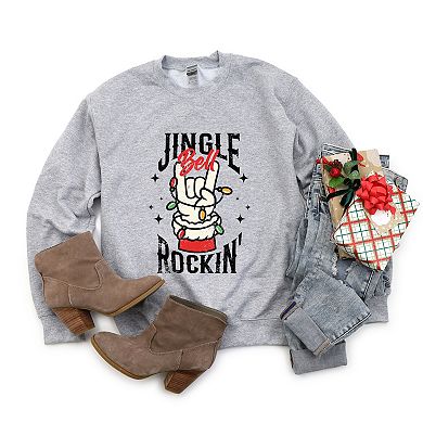 Jingle Bell Rockin' Santa Glove - Womens Sweatshirt