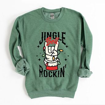 Jingle Bell Rockin' Santa Glove - Womens Sweatshirt
