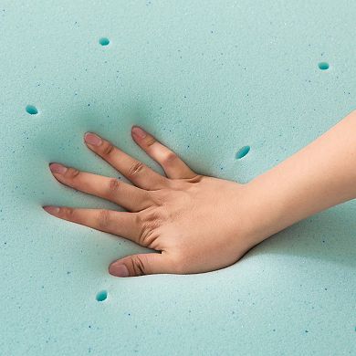 Elegant Comfort Memory Foam Cooling Gel-Infused 2inch Mattress Topper