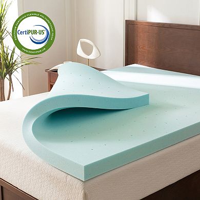 Elegant Comfort Memory Foam Cooling Gel-Infused 2inch Mattress Topper