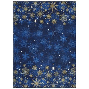 Christmas Doormat Merry Christmas Door Mat Snowflakes Non-Slip Indoor Outdoor Front Door Doormat