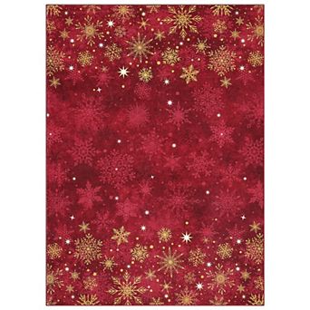 Christmas Doormat Merry Christmas Door Mat Snowflakes Non-Slip Indoor Outdoor Front Door Doormat
