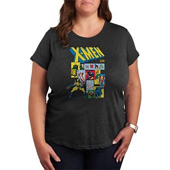 Plus Size Marvel X-Men Retro Comic Characters Graphic Tee