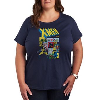Plus Size Marvel X-Men Retro Comic Characters Graphic Tee