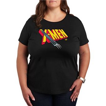 Plus Size Marvel X-Men Logo Claw Rip Graphic Tee