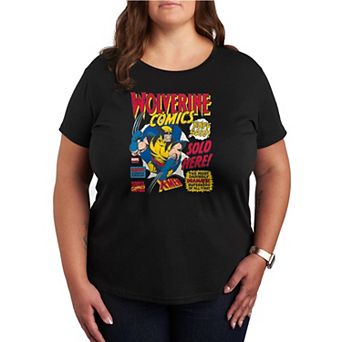 Plus Size Marvel Wolverine Comics Ad Distressed Graphic Tee