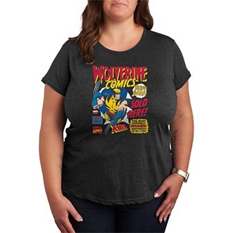 Plus Size Marvel Wolverine Comics Ad Distressed Graphic Tee