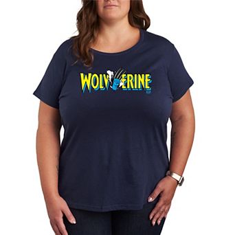Plus Size Wolverine Claw Logo Graphic Tee
