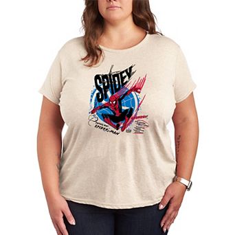 Plus Size Marvel Spider-Man Spidey Swing On Graphic Tee