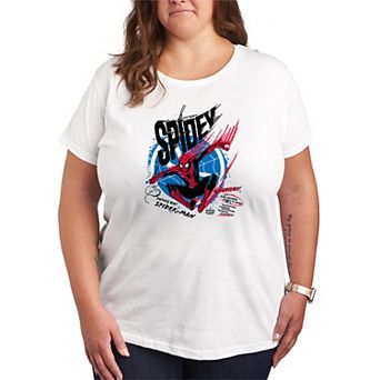 Plus Size Marvel Spider-Man Spidey Swing On Graphic Tee