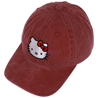 Women's Hello Kitty Pigment-Washed Dad Cap