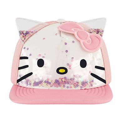 Women's Sanrio Hello Kitty 3D Ears Sequin Baseball Cap