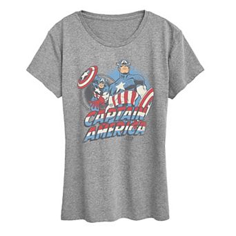 Women's Marvel Captain America Retro Graphic Tee