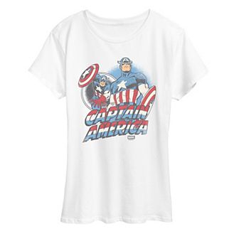 Women's Marvel Captain America Retro Graphic Tee