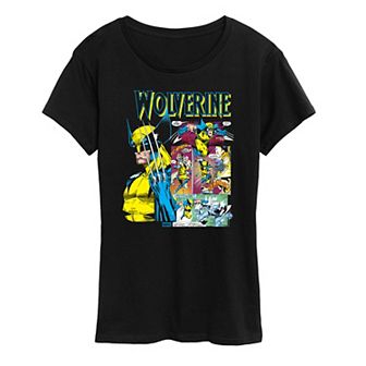 Women's Marvel Wolverine Comic Panels Graphic Tee