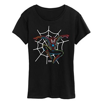 Women's Marvel Spider-Man Neon Graphic Tee