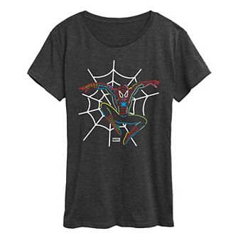Women's Marvel Spider-Man Neon Graphic Tee