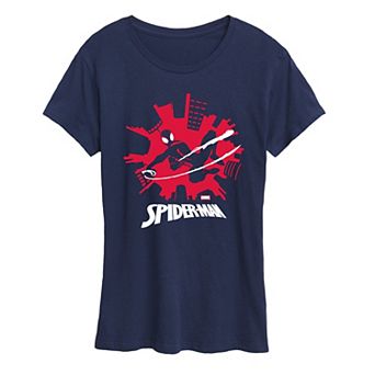 Women's Marvel Spider-Man Miles Morales Skyline Graphic Tee