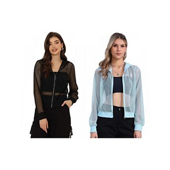 2 Packs Hoodie Mesh Bomber Jacket