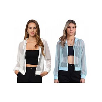 2 Packs Hoodie Mesh Bomber Jacket