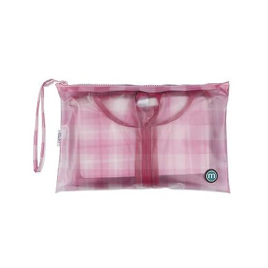 Kids "Checkmate" Checkered Raincoat with Self-Storage Pouch