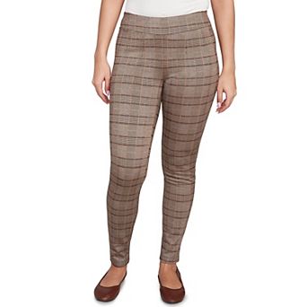 Hearts of Palm Women's Neutral Ground Pull On Plaid Pant