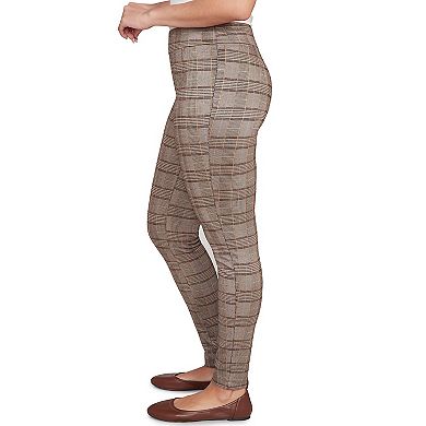 Hearts of Palm Women's Neutral Ground Pull On Plaid Pant
